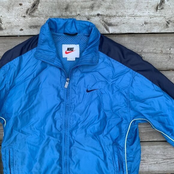 Vintage 90s Nike Jacket Varisty Blue Medium - Picture 6 of 8